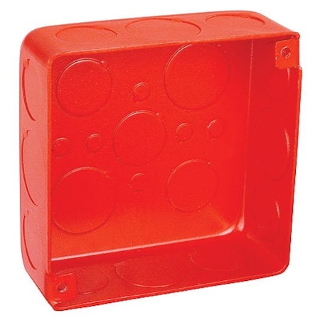 Southwire Electrical Box, 21 cu in, Square Box Type, 4 Gangs, Steel, Square Shape 52151-SVTRED